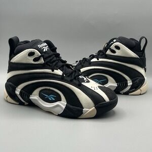 Reebok Shaqnosis Black White Retro Basketball - Youth Size 5 Women's Size 6.5